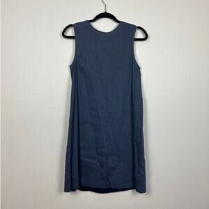 Theory Keshelle Crunch Wash Lace Up Back Sheath Dress 2